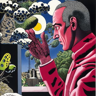Neon Quench style, Midjourney V6.1: editorial illustration for popular scientific magazine cover
