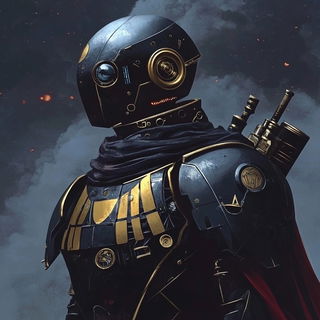 Atlasflare style, Midjourney V6.1: concept art character design of retropunk steam knight