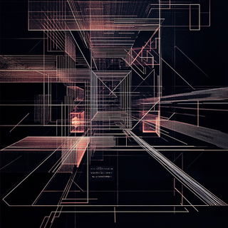 Blackthread Dramaturgy style, Midjourney V6.1: technical infrastructure blueprint schematics