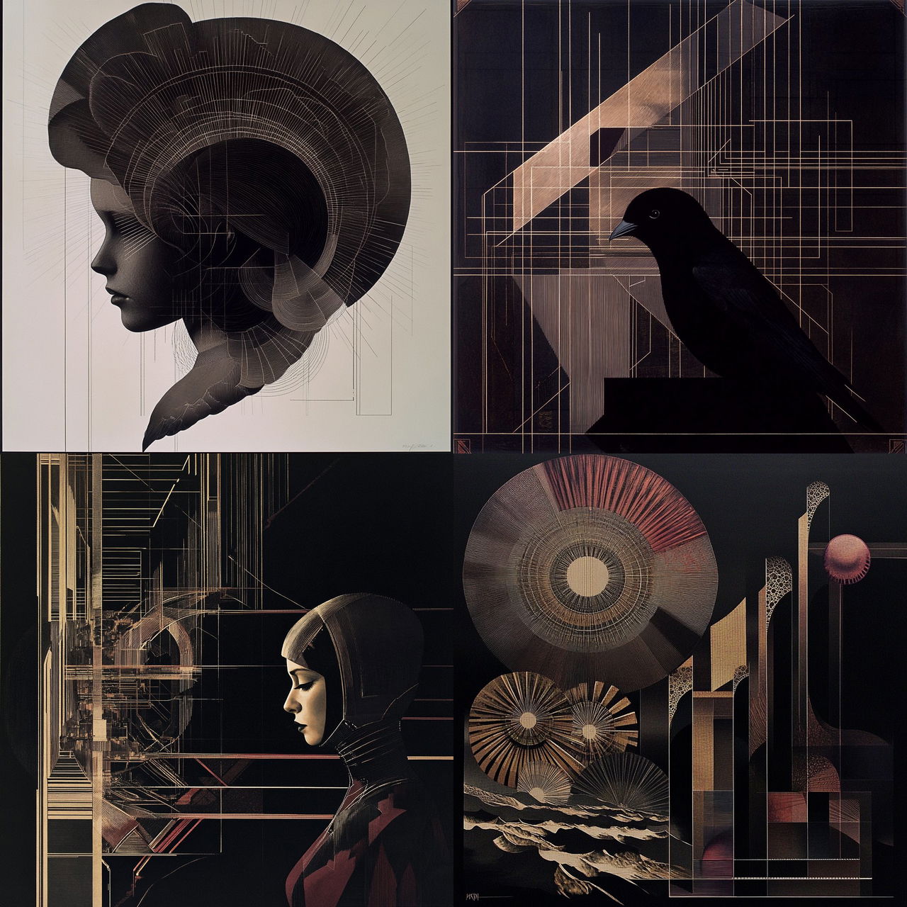 Blackthread Dramaturgy style, Midjourney V6.1, render 1 of 4
