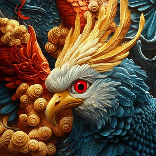 Prismosaic style, Midjourney V6.1: traditional folk art