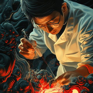 Prismosaic style, Midjourney V6.1: editorial illustration for popular scientific magazine cover