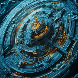 Prismosaic style, Midjourney V6.1: technical infrastructure blueprint schematics