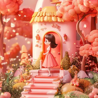 Watermark Balloonery style, Midjourney V6.1: retro fairy-tale illustration