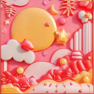 Watermark Balloonery style, Midjourney V6.1: creative pattern composition