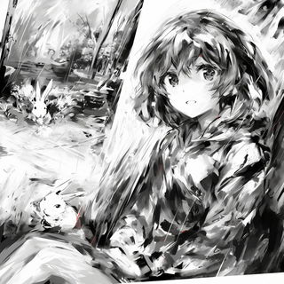 Paintspill Exposition style, Midjourney V6.1: black-and-white manga comic strip