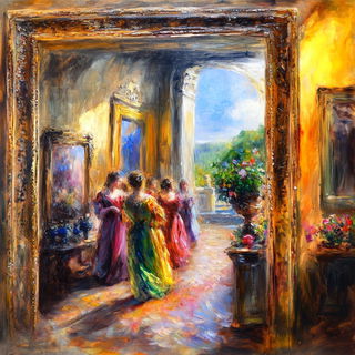 Paintspill Exposition style, Midjourney V6.1: classical 18th-century oil painting