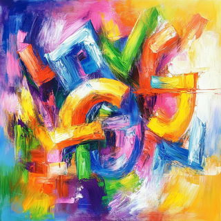 Paintspill Exposition style, Midjourney V6.1: typographic composition with large letters
