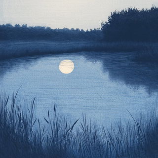 Vitrabel style, Midjourney V6.1: realistic landscape photograph of quiet dawn