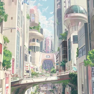 Pastel Megafauna style, Midjourney V6.1: megacity with futuristic bioarchitecture