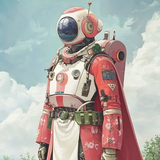 Pastel Megafauna style, Midjourney V6.1: concept art character design of retropunk steam knight
