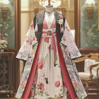 Pastel Megafauna style, Midjourney V6.1: haute-couture fashion outfit