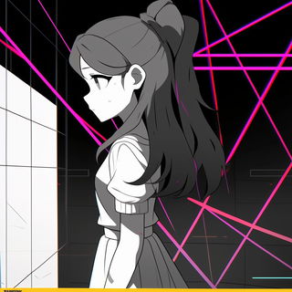 Crimson Loom Chorus style, Midjourney V6.1: black-and-white manga comic strip