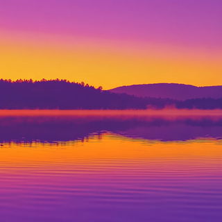 Crimson Loom Chorus style, Midjourney V6.1: realistic landscape photograph of quiet dawn