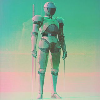 Ruined Marble Melodrama style, Midjourney V6.1: concept art character design of retropunk steam knight