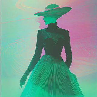 Ruined Marble Melodrama style, Midjourney V6.1: haute-couture fashion outfit