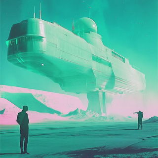 Ruined Marble Melodrama style, Midjourney V6.1: cinematic shot from sci-fi movie