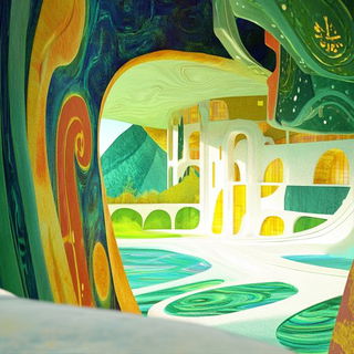Aqualavure style, Midjourney V6.1: abstract 3D render