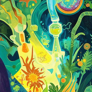 Aqualavure style, Midjourney V6.1: editorial illustration for popular scientific magazine cover