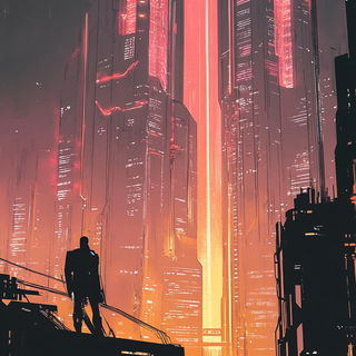 Tropochrome style, Midjourney V6.1: megacity with futuristic bioarchitecture