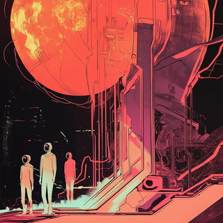 Tropochrome style, Midjourney V6.1: editorial illustration for popular scientific magazine cover