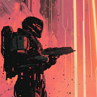 Tropochrome style, Midjourney V6.1: cinematic shot from sci-fi movie