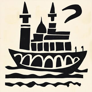 Brushflora style, Midjourney V6.1: bold minimalist logo design for Istanbul city municipal services
