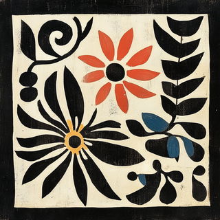 Brushflora style, Midjourney V6.1: creative pattern composition