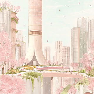 Inkclad Celestials style, Midjourney V6.1: megacity with futuristic bioarchitecture