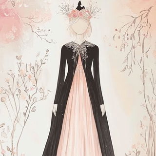 Inkclad Celestials style, Midjourney V6.1: haute-couture fashion outfit