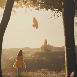Cliffside Chromodrome style, Midjourney V6.1: retro fairy-tale illustration