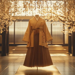 Cliffside Chromodrome style, Midjourney V6.1: haute-couture fashion outfit