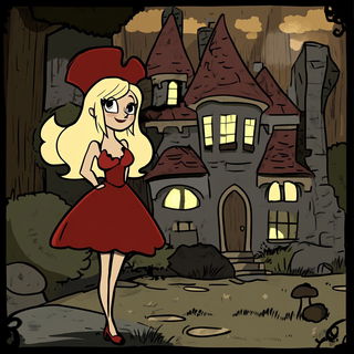 Woodcut Haberdashery style, Midjourney V6.1: retro fairy-tale illustration