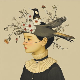 Moonbeam Mortise style, Midjourney V6.1: traditional folk art