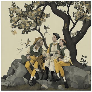 Moonbeam Mortise style, Midjourney V6.1: classical 18th-century oil painting