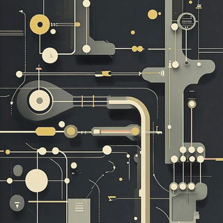 Moonbeam Mortise style, Midjourney V6.1: technical infrastructure blueprint schematics
