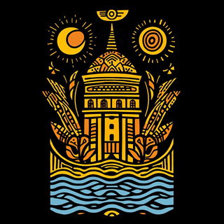 Kobold Stampede style, Midjourney V6.1: bold minimalist logo design for Istanbul city municipal services