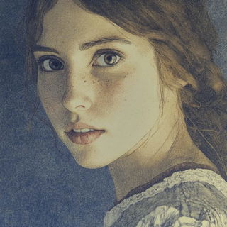 Prismwarp style, Midjourney V6.1: photographic portrait of female protagonist