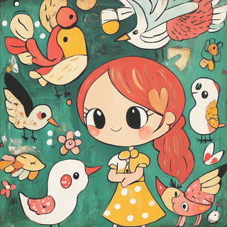 Crosshatchipelago style, Midjourney V6.1: traditional folk art