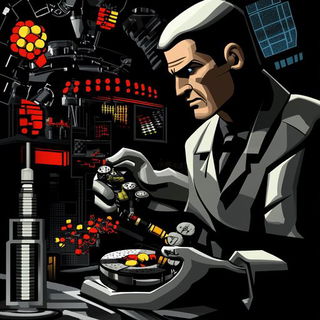 Cinderpetal Horizons style, Midjourney V6.1: editorial illustration for popular scientific magazine cover