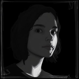 Celcopy style, Midjourney V6.1: photographic portrait of female protagonist