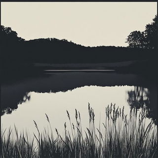 Scarline Motor Relief style, Midjourney V6.1: realistic landscape photograph of quiet dawn