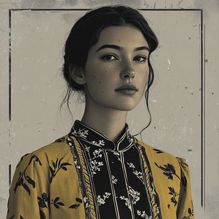 Scarline Motor Relief style, Midjourney V6.1: photographic portrait of female protagonist