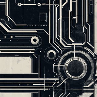 Scarline Motor Relief style, Midjourney V6.1: technical infrastructure blueprint schematics