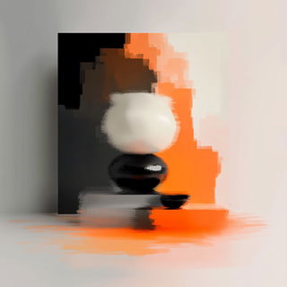 Gouachegothic style, Midjourney V6.1: abstract 3D render
