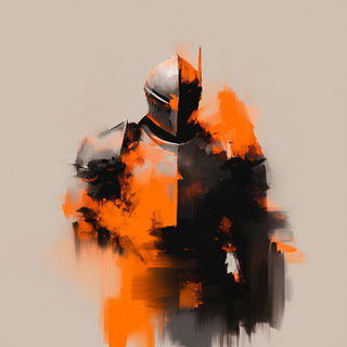 Gouachegothic style, Midjourney V6.1: concept art character design of retropunk steam knight