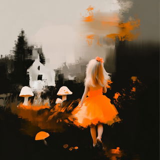 Gouachegothic style, Midjourney V6.1: retro fairy-tale illustration