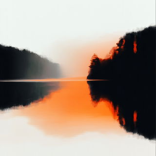 Gouachegothic style, Midjourney V6.1: realistic landscape photograph of quiet dawn
