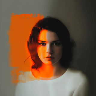 Gouachegothic style, Midjourney V6.1: photographic portrait of female protagonist
