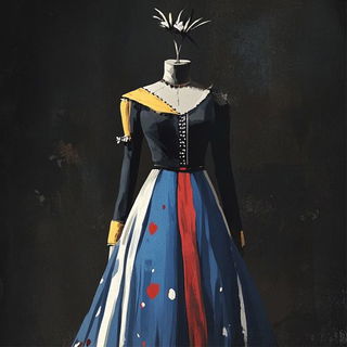 Sepia Etching Ramble style, Midjourney V6.1: haute-couture fashion outfit